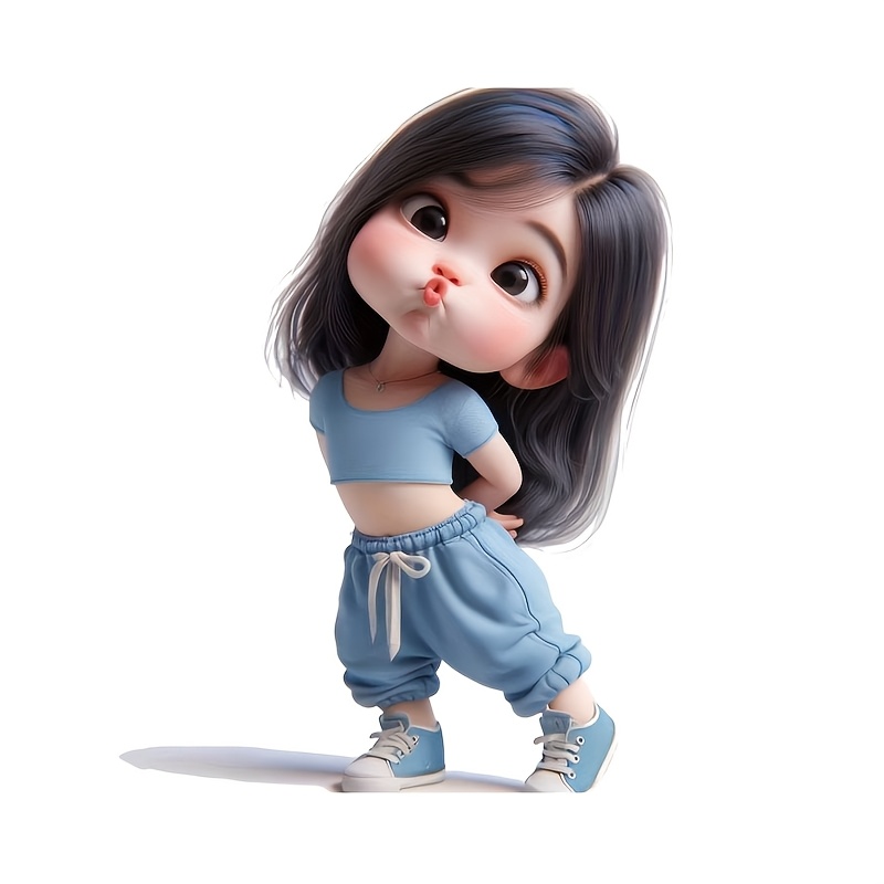 Laptop Accessories For Girls - Милая мультяшная девочка, водонепроницаемая виниловая наклейка,