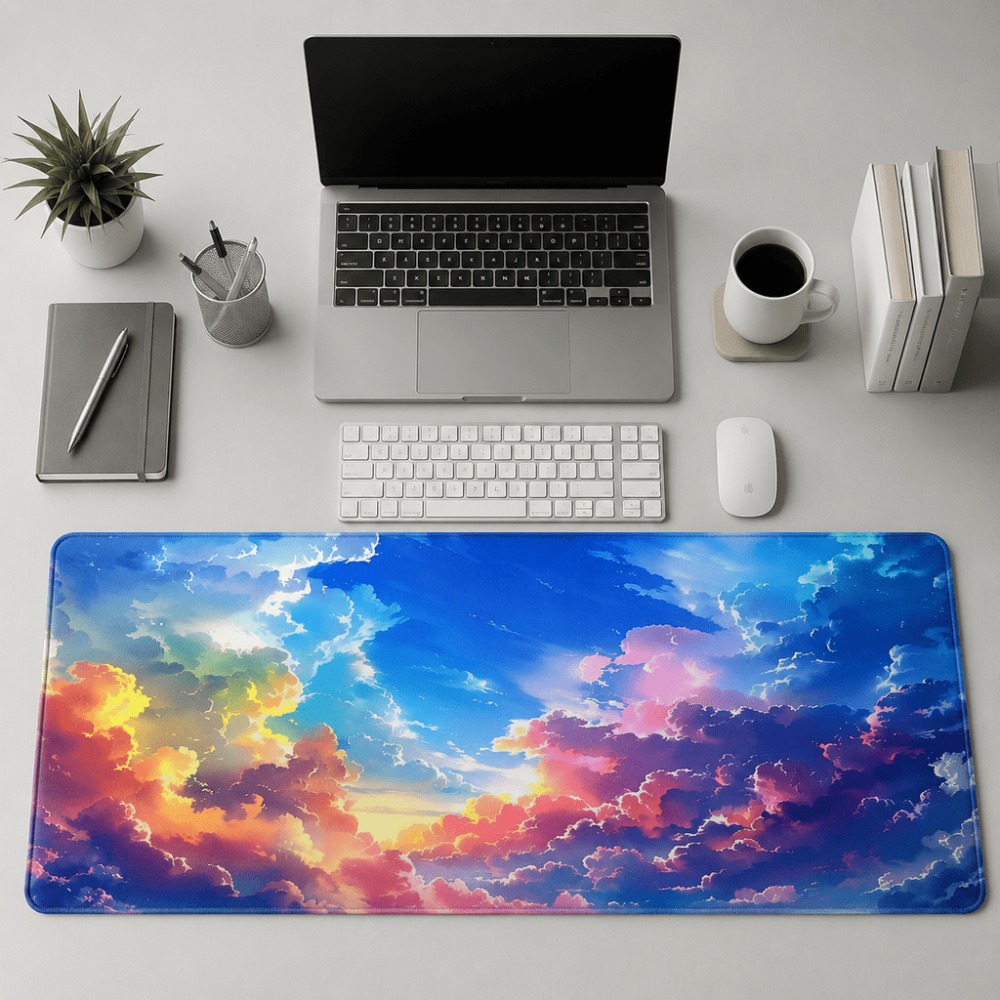 Laptop Accessories Officeworks - Красочный принт с изображением закатных облаков,