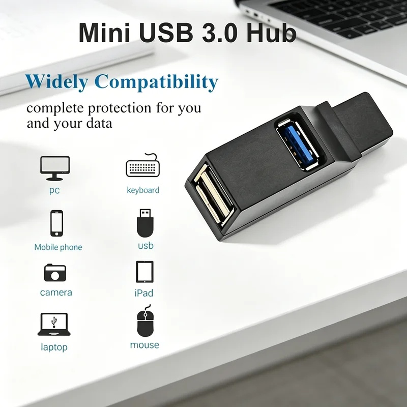 Laptop Accessories Hub - USB-хаб с 3 портами (USB 3.0/2.0),