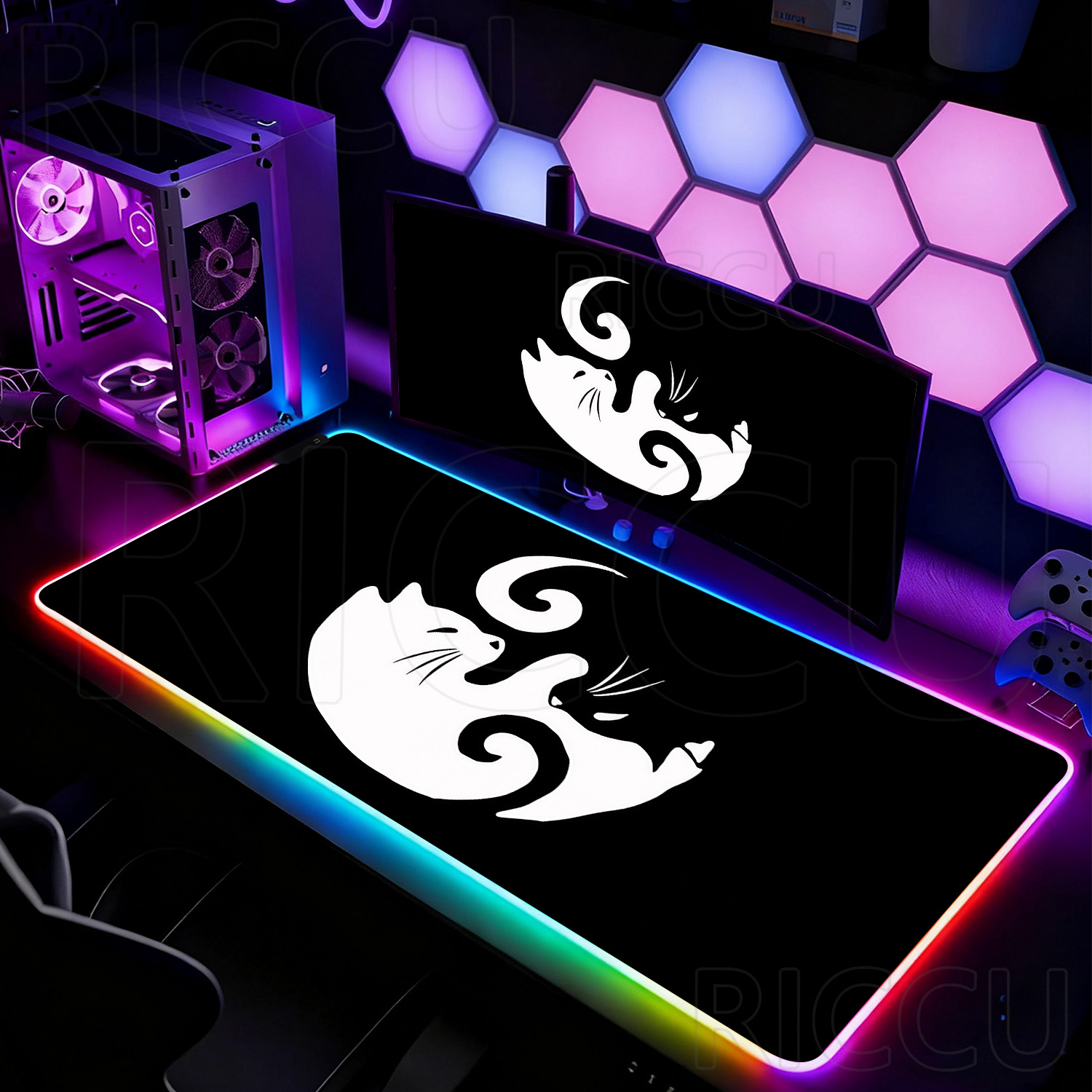 Laptop Accessories Rgb - RGB HD Черно-белый коврик для мыши