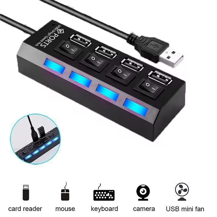 Laptop Accessories Hub - USB-хаб-разветвитель на 4 порта с независимыми