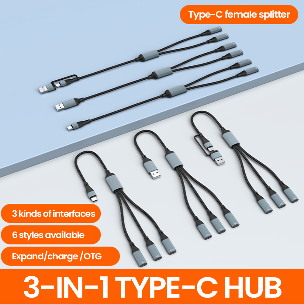 Laptop Accessories Hub - 3 в 1 Концентратор типа C