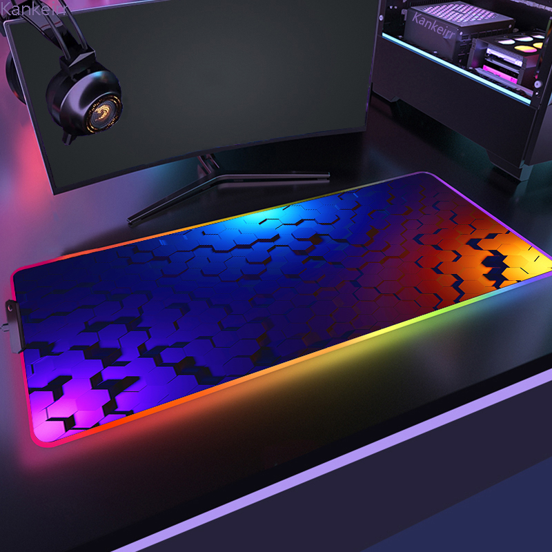 Laptop Accessories Rgb - RGB шестиугольный коврик для мыши 900x350