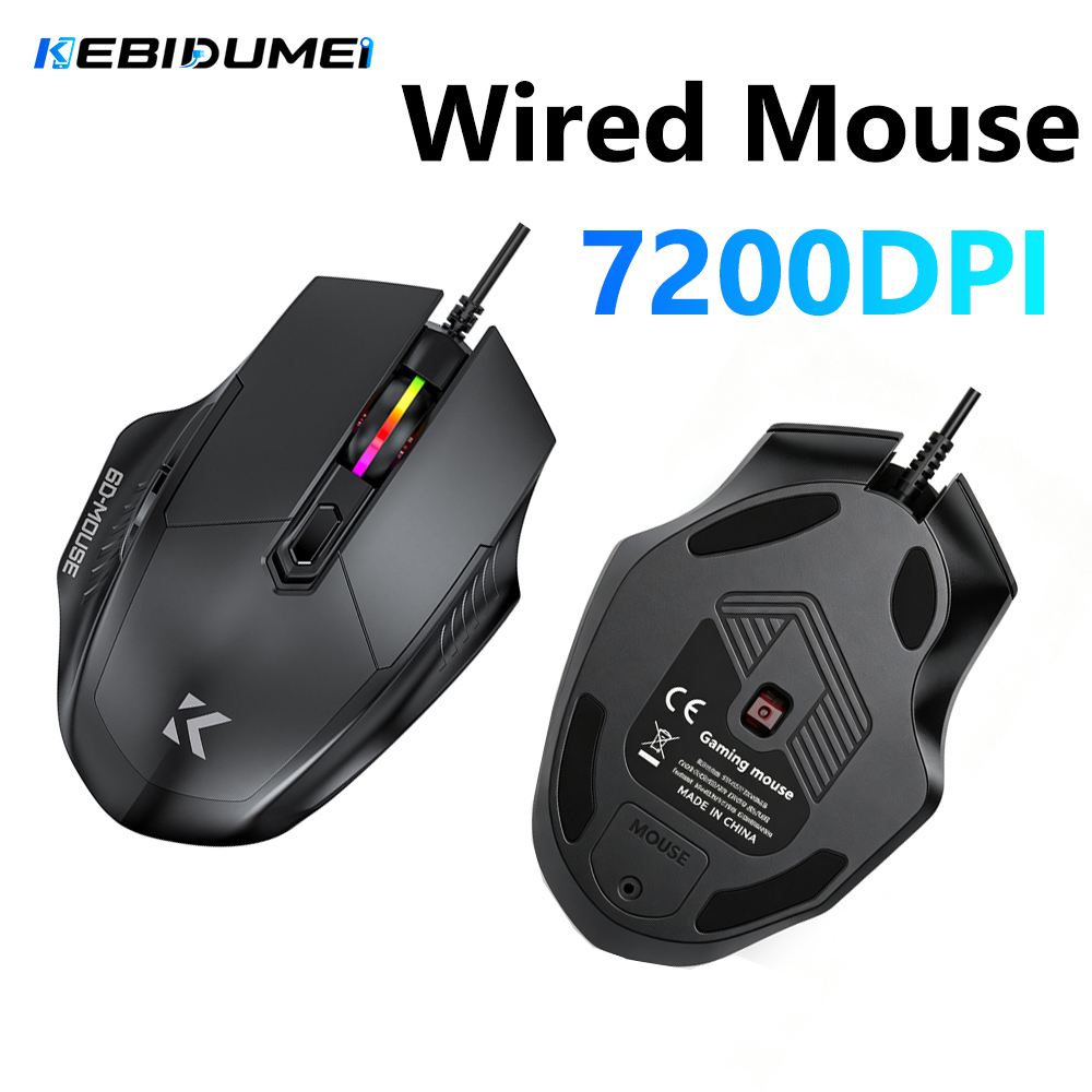 Laptop Accessories Rgb - Проводная мышь KEBIDUMEI, 7200 точек на