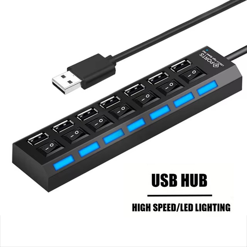 Laptop Accessories Hub - 7-портовый USB 2.0-хаб-разветвитель для ноутбуков и