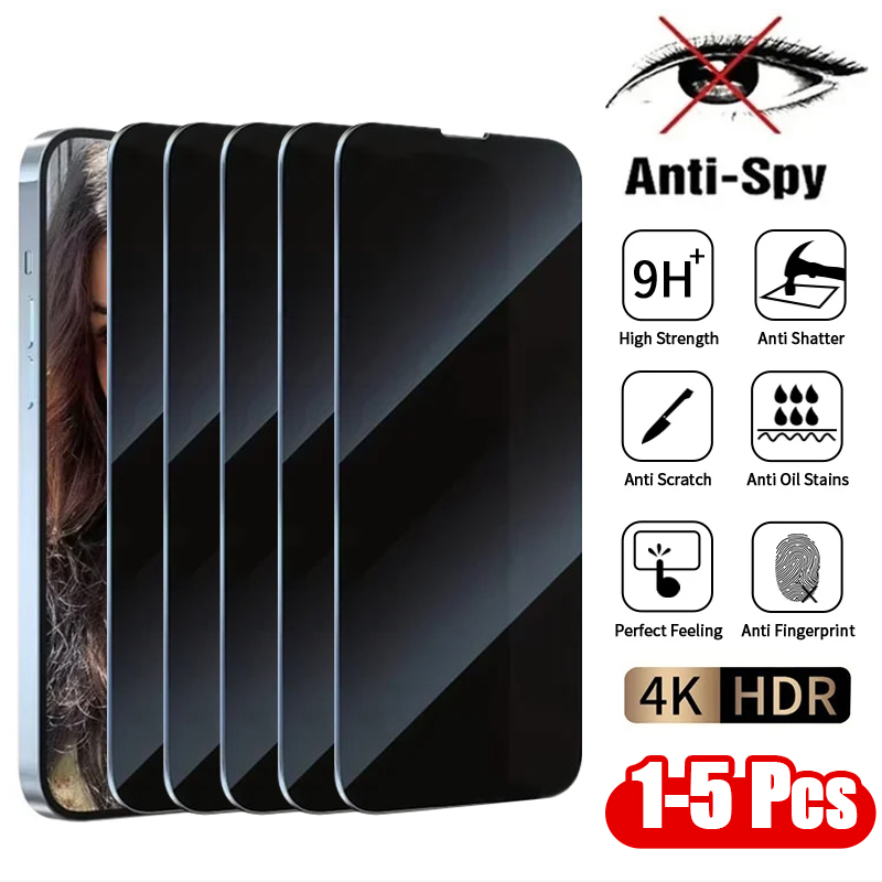 Privacy Screen Filter - 1-5 шт. антишпионское закаленное стекло для