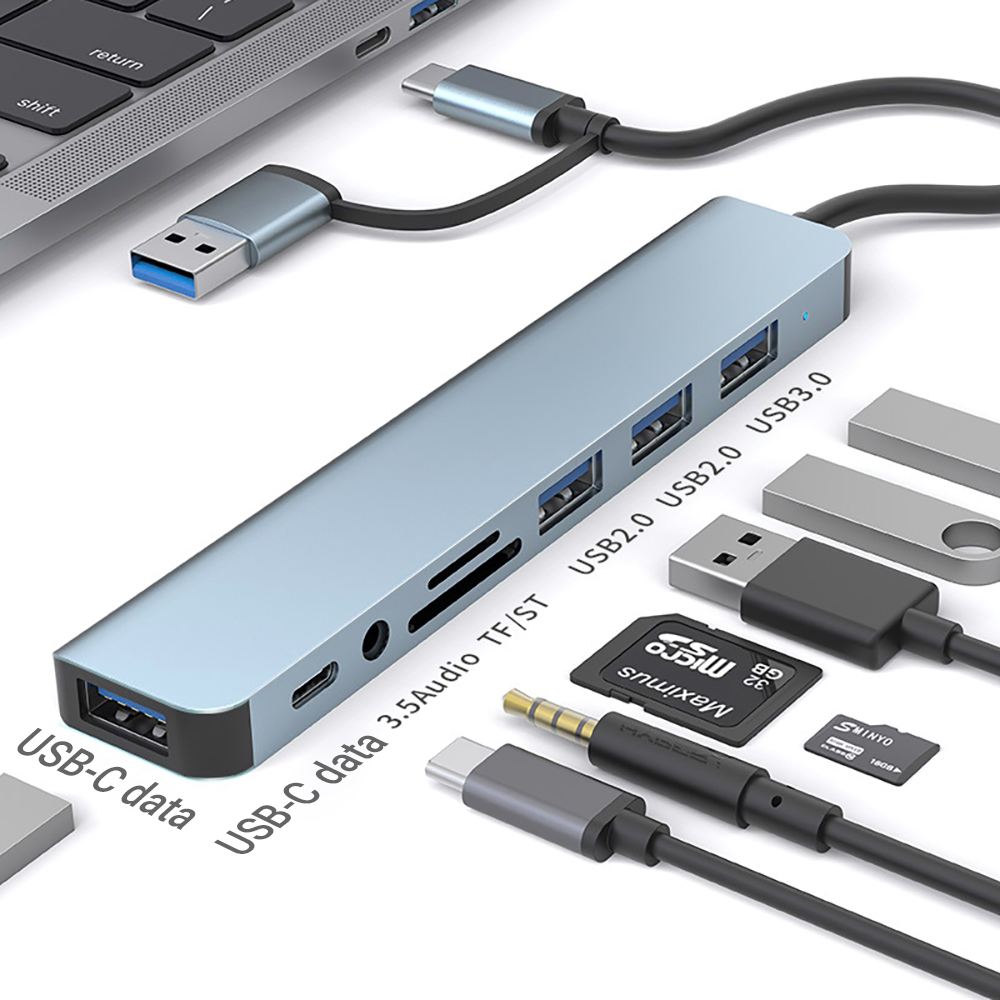 Laptop Accessories Officeworks - Многофункциональная док-станция USB 9-в-1 с двумя