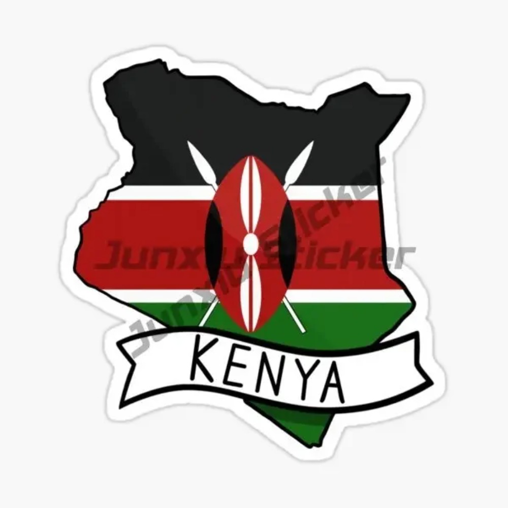 Laptop Accessories Kenya - Креативная наклейка с флагом и картой