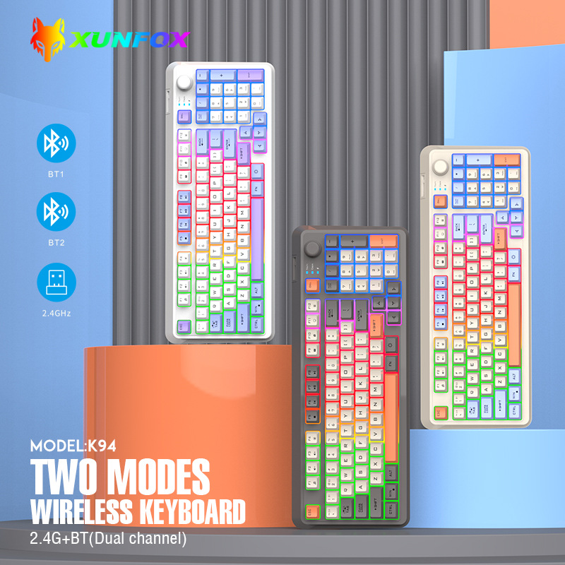 Laptop Accessories Rgb - Беспроводная русская клавиатура, испанская, русская, арабская,