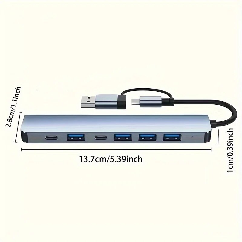 7 портов USB 3.0 Type C Hub 7  – обзор и цена Laptop Accessories Hub