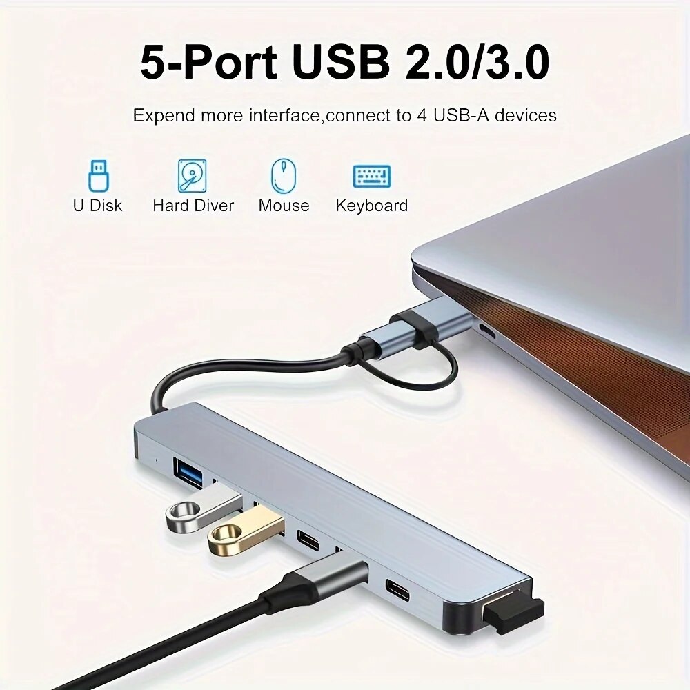 7 портов USB 3.0 Type C Hub 7  – обзор и цена Laptop Accessories Hub