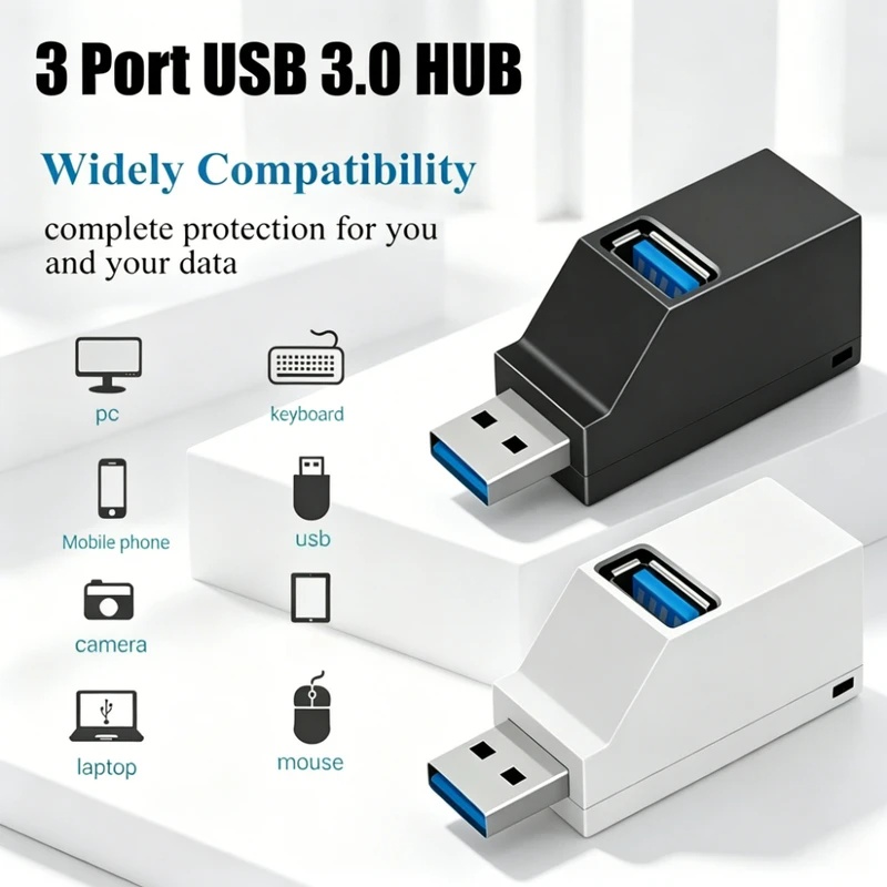 USB-хаб с 3 портами (USB 3.0/2 – обзор и цена Laptop Accessories Hub
