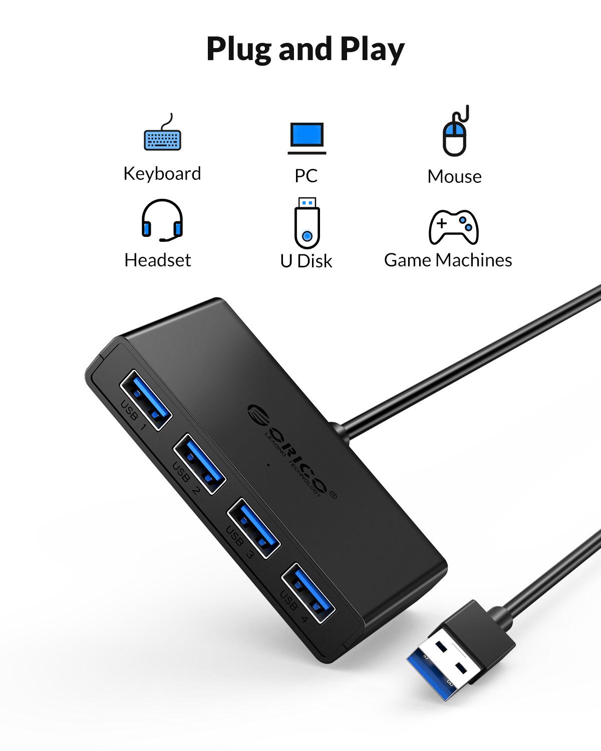 USB-концентратор ORICO с 4 пор – обзор и цена Laptop Accessories Ideas