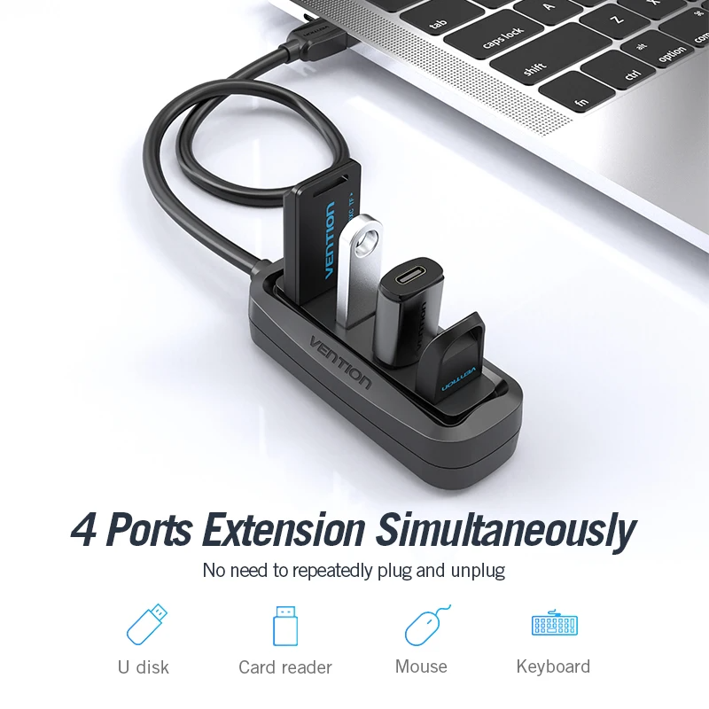 USB-концентратор Vention на 4  – обзор и цена Laptop Accessories Hub